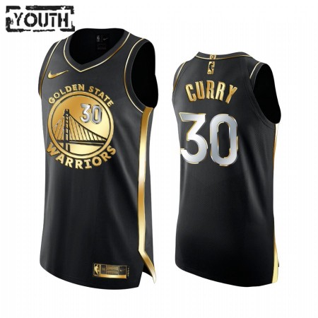 Maglia NBA Golden State Warriors Stephen Curry 30 2020-21 Nero Golden Edition Swingman - Bambino
